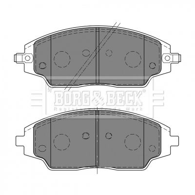 BORG & BECK Комплект тормозных колодок, дисковый тормоз BBP2459